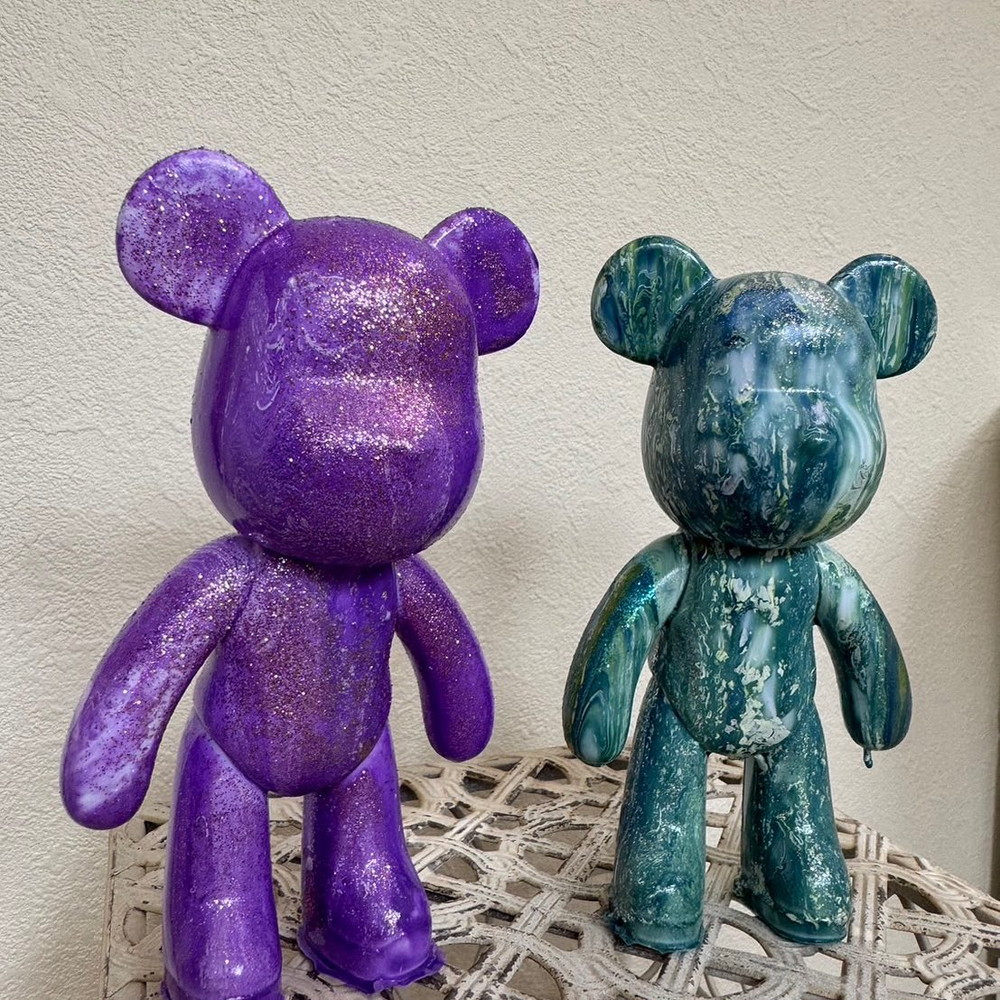色が溶け合う癒しのひととき、ベアアート体験